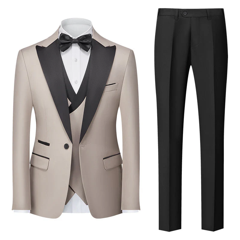 Burgundy Green Pink Red Blue White Men's Tailored Fit Single Breasted One-button 3 Pieces Solid Coloured Wedding Suits - Image 7