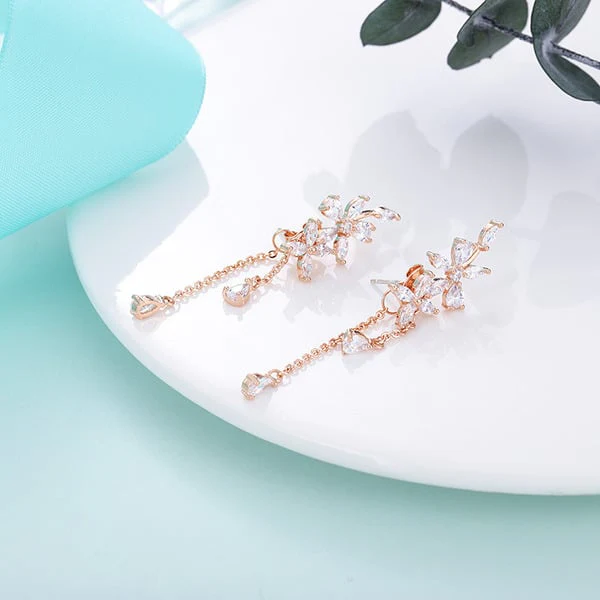 Charming Rhinestone/Tassels Drop Earrings - Image 2