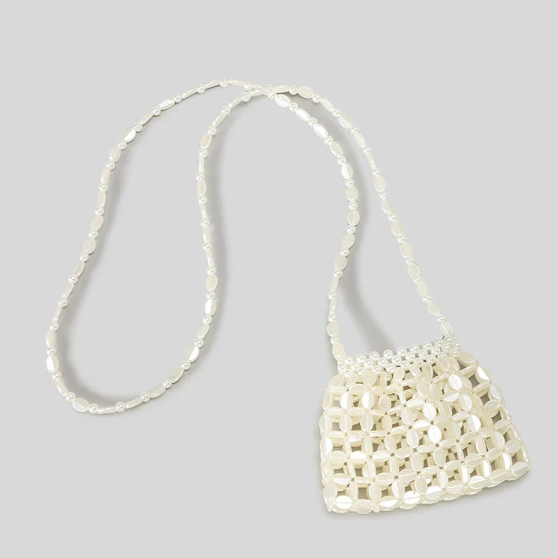 Chic Acrylic Sequins Elegant Weave Chain Evening Clutch Bag with Beadings - Image 11