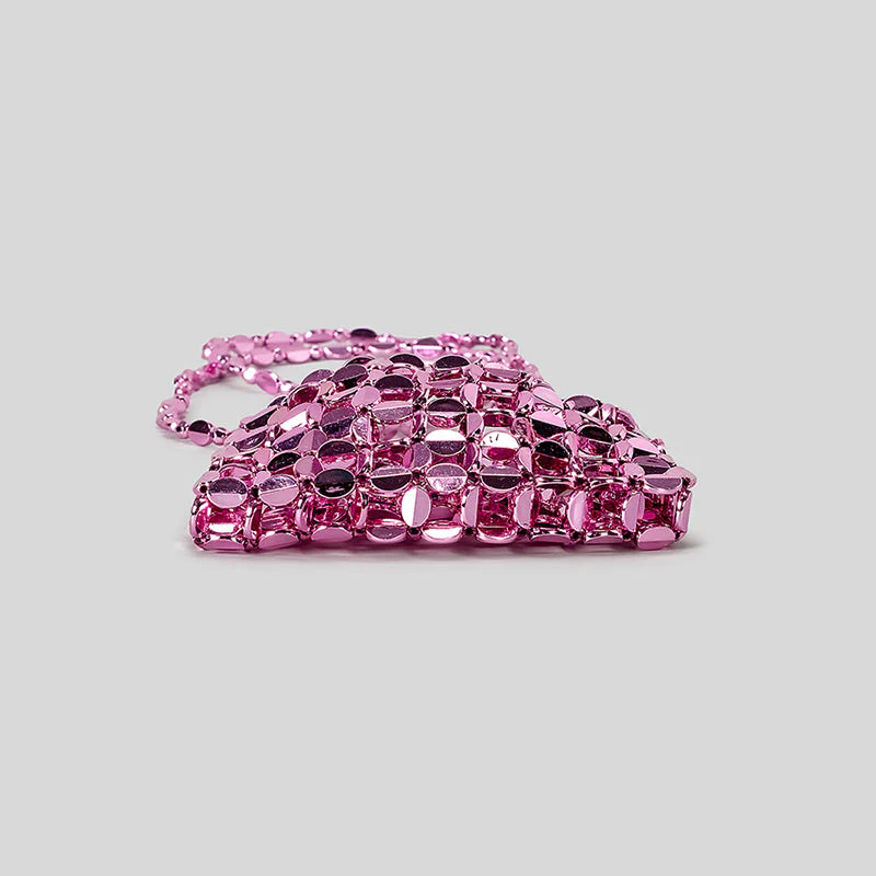 Chic Acrylic Sequins Elegant Weave Chain Evening Clutch Bag with Beadings - Image 13