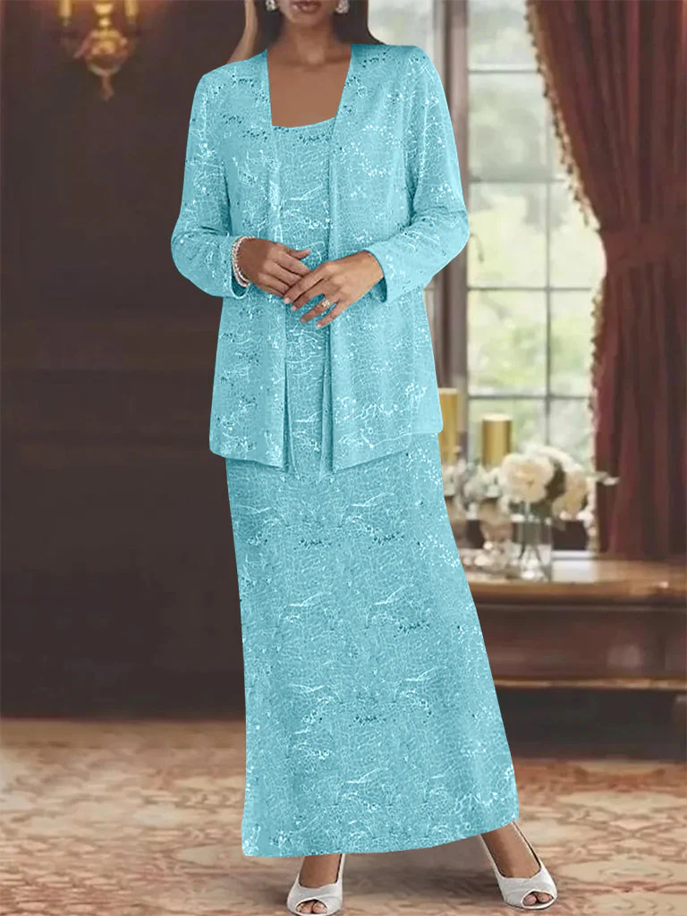 Chiffon Mother of the Bride Dresses with Sequins & Jacket - Image 21