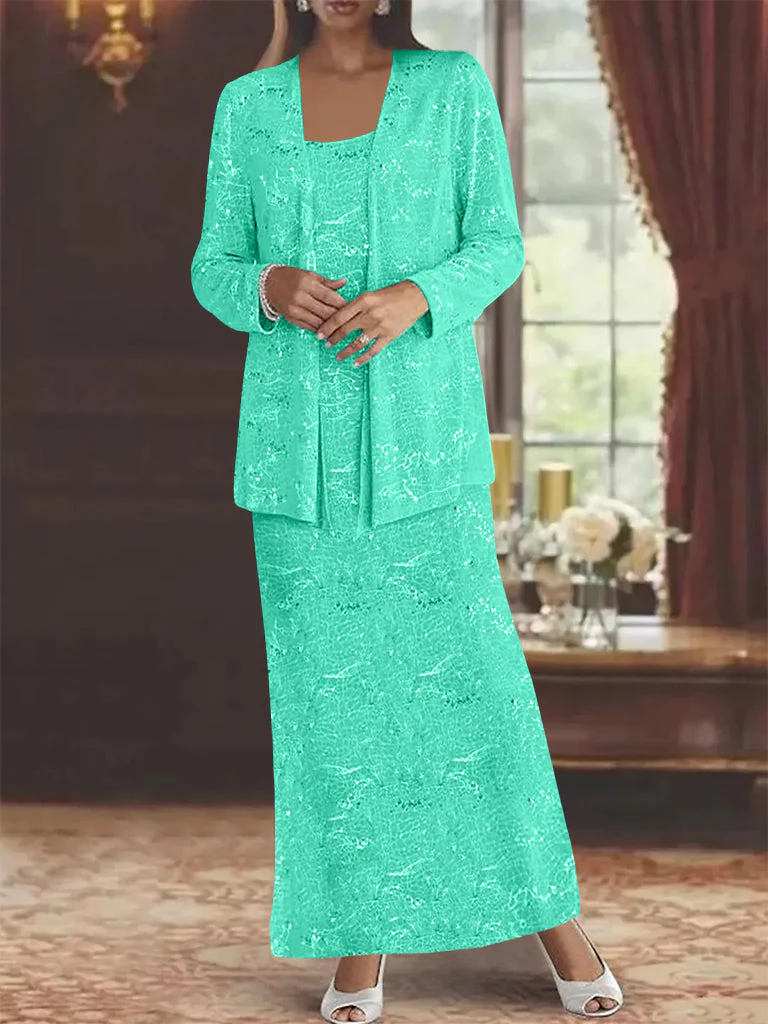 Chiffon Mother of the Bride Dresses with Sequins & Jacket - Image 23