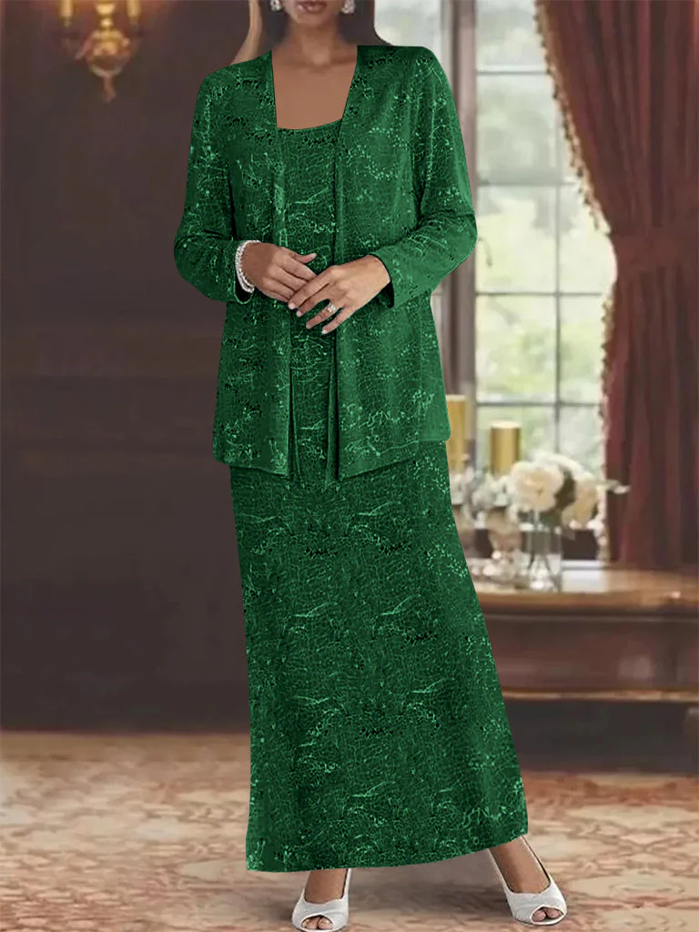 Chiffon Mother of the Bride Dresses with Sequins & Jacket - Image 28