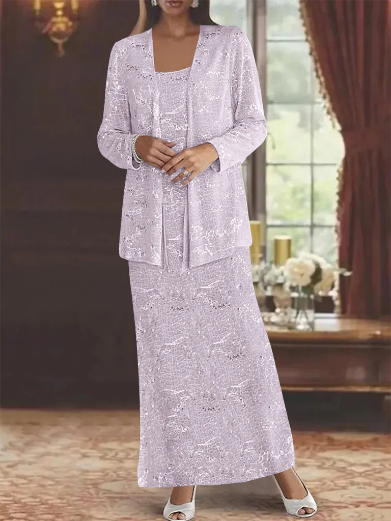 Chiffon Mother of the Bride Dresses with Sequins & Jacket - Image 31