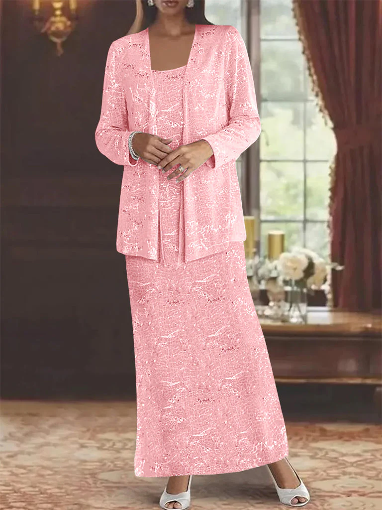Chiffon Mother of the Bride Dresses with Sequins & Jacket - Image 37