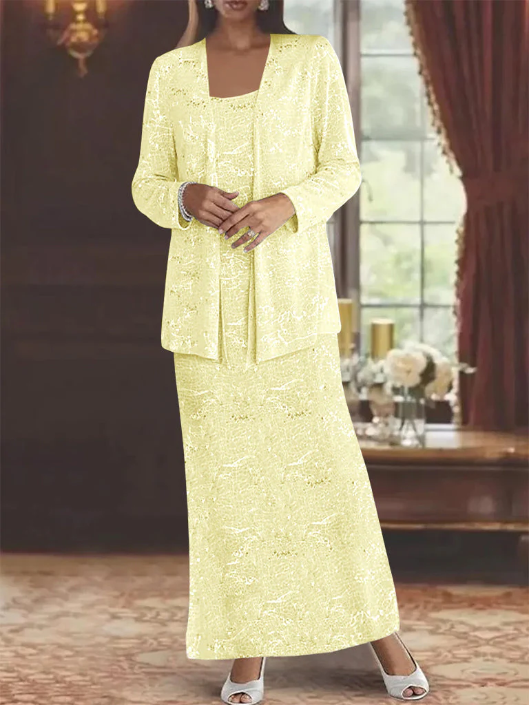 Chiffon Mother of the Bride Dresses with Sequins & Jacket - Image 40