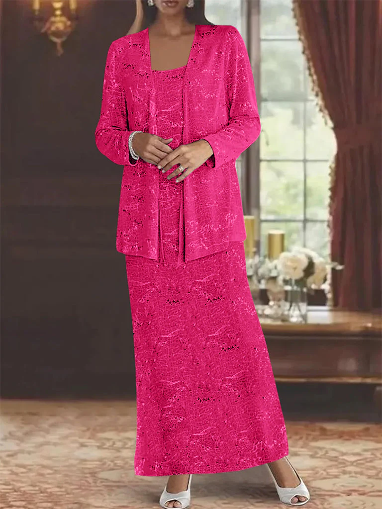 Chiffon Mother of the Bride Dresses with Sequins & Jacket - Image 42