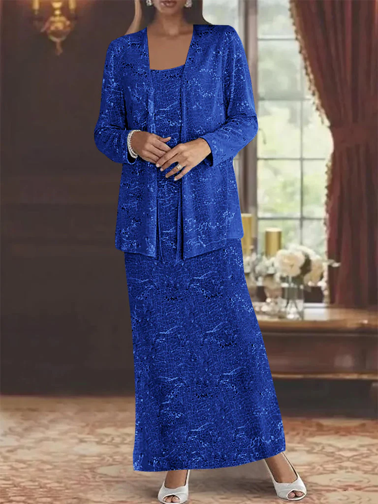 Chiffon Mother of the Bride Dresses with Sequins & Jacket - Image 50