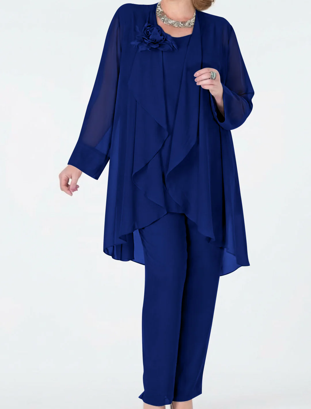 Chiffon Mother of the Bride Pantsuits with Jacket - Image 27