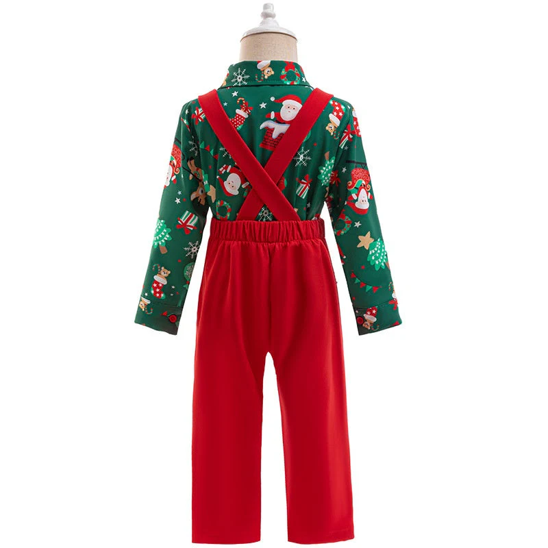 Christmas Two Piece Performance Costume Bow Tie Set - Image 2