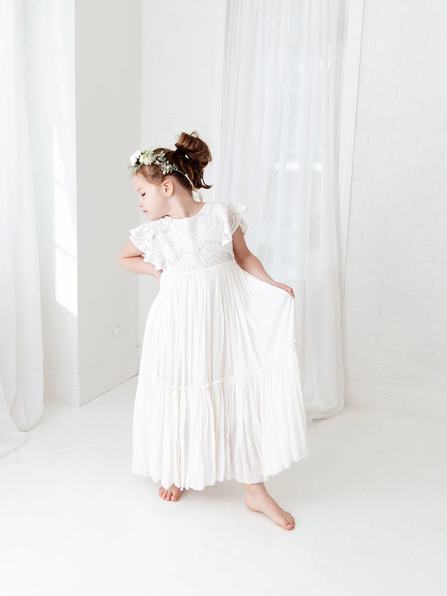 Cute A-Line/Princess Round Neck Sleeveless Flower Girl Dresses with Appliques & Pleats - Image 2