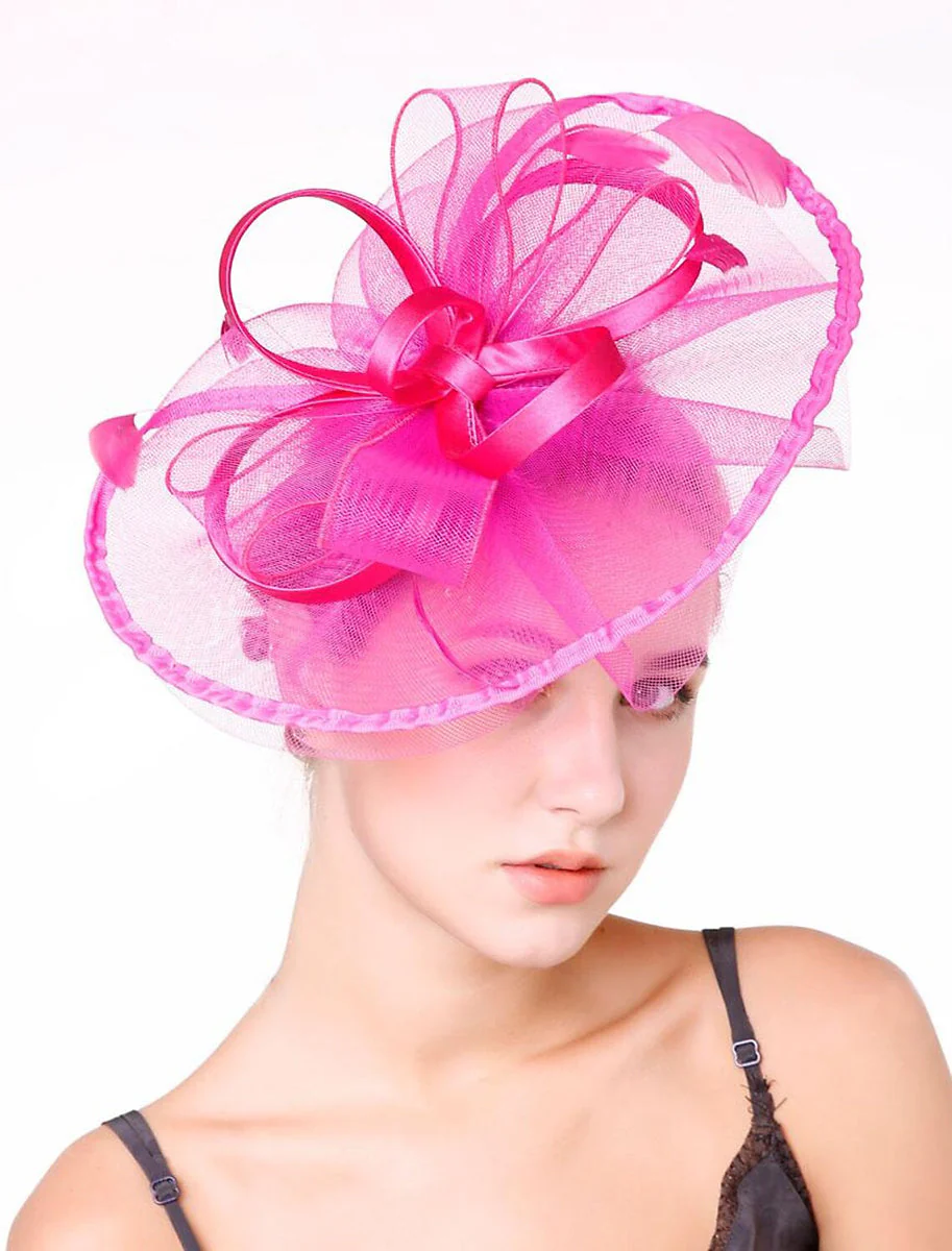 Elegant Organza Ladies Day Horse Race Pure colour Fedora Hat/Fascinator - Image 7