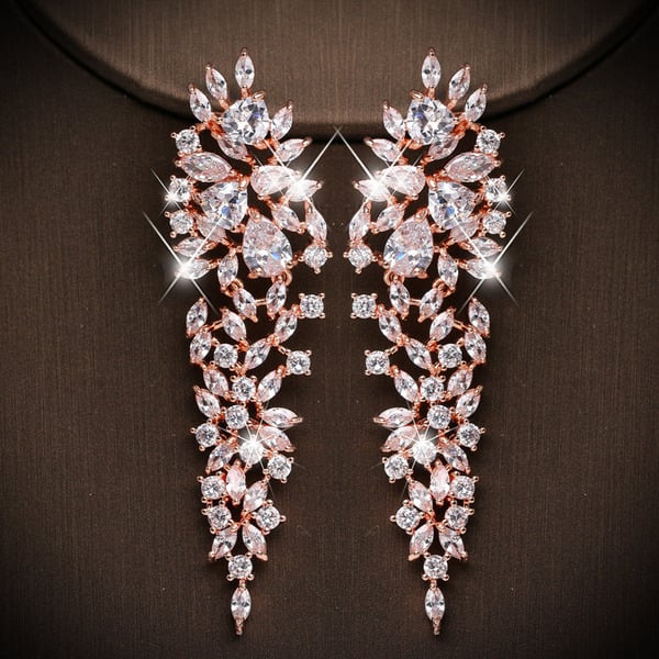 Elegant Oval Cubic Zirconia Drop Earrings - Image 5