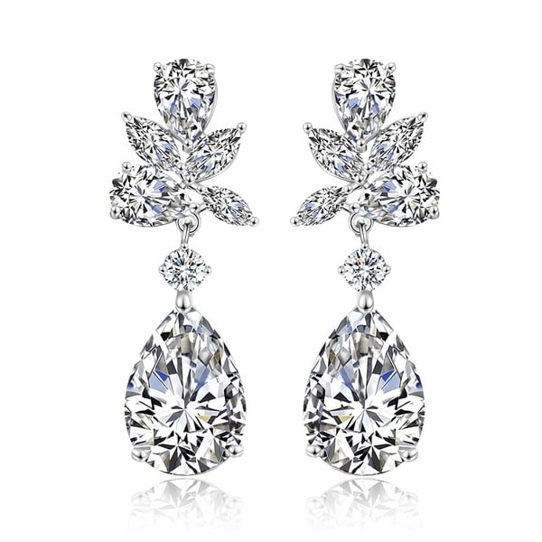 Exquisite Pear Rhinestone Drop Earrings - Image 2