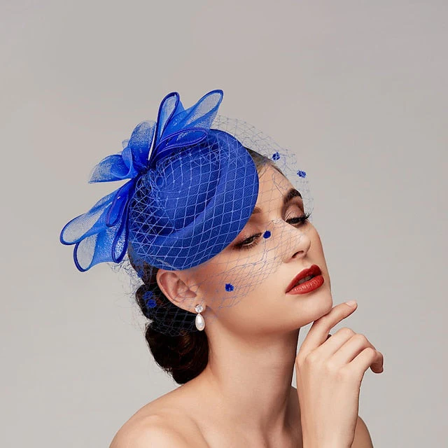Feathers Net Fascinators Hats Headpiece with Feather / Cap / Flower - Image 6