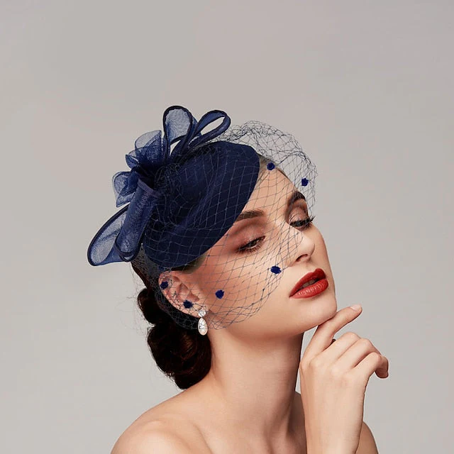 Feathers Net Fascinators Hats Headpiece with Feather / Cap / Flower - Image 8