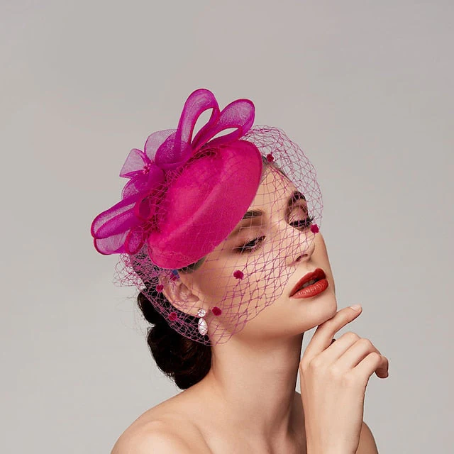 Feathers Net Fascinators Hats Headpiece with Feather / Cap / Flower - Image 9