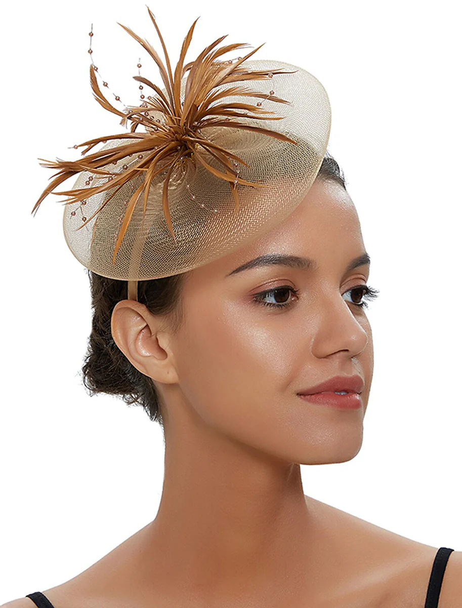 Fuchsia Cute Ladies Day Wedding Party Cocktail Feather Kentucky Derby Hat/Fascinator - Image 10