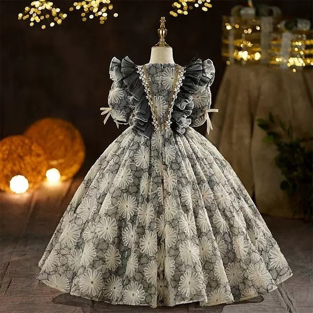 Girl's Ball Gown 3/4 Length Sleeves Floor Length Victorian Princess Party Costume Cosplay Masquerade Rococo Party Dress - Image 2