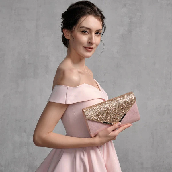 Glitter Envelope Metal Edge Clutch Bags - Image 2