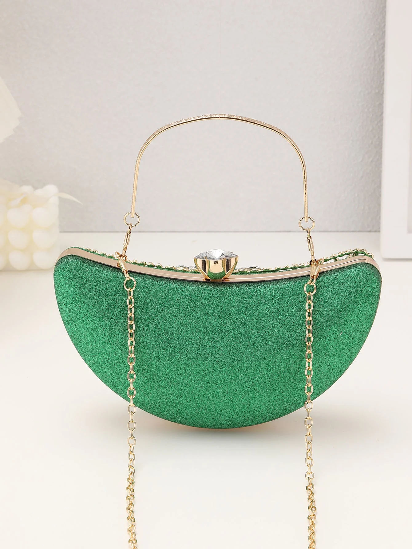 Imitation Diamond Extravagant Heavy Industry Clutch Bags - Image 5