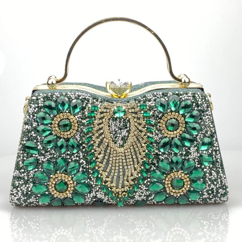 Imitation Diamond Shiny Hand Clutch Bags - Image 10