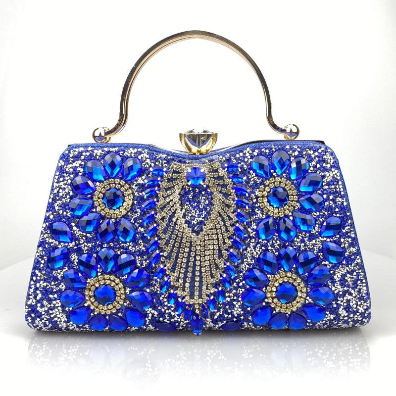 Imitation Diamond Shiny Hand Clutch Bags - Image 14