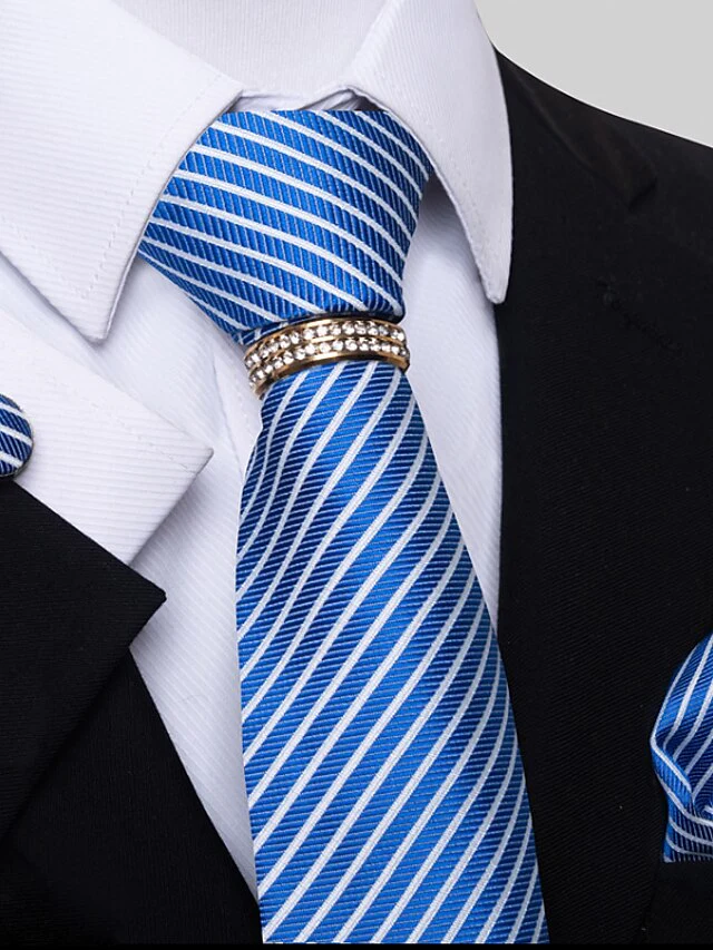 Men's Basic Ties Solid colour Light Yellow White Dark Red with Rhinestone - Image 9