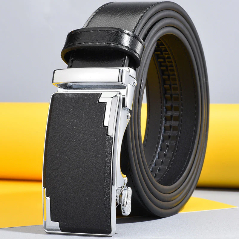 Men's Business Pin Buckle Swivel Leather Belt - Image 9