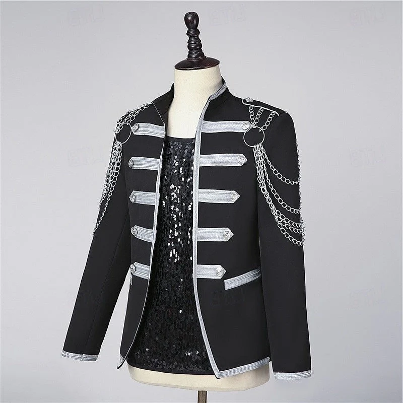 Men's Carnival Masquerade Mardi Gras Event / Party Retro Vintage Rococo Coat Jacket - Image 4