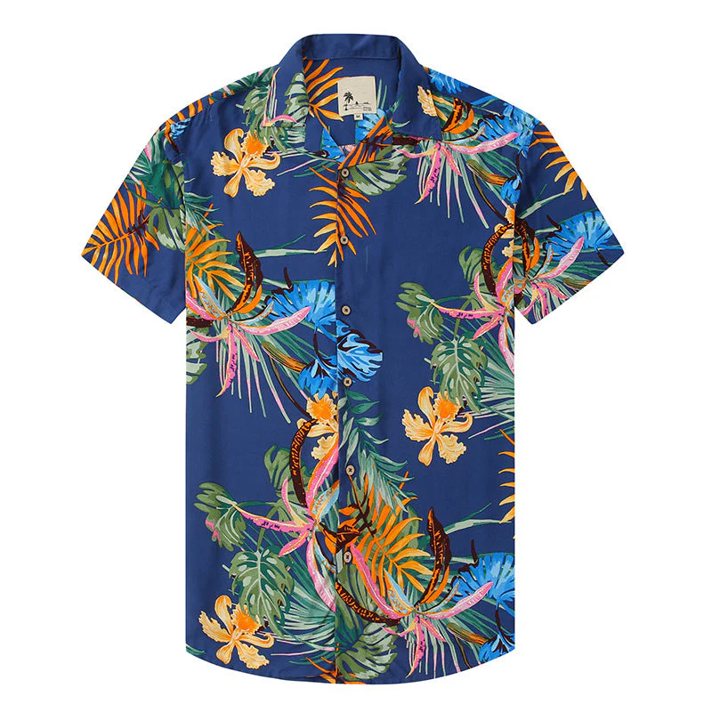 Men's Casual Lapel Print Shirt - Image 2