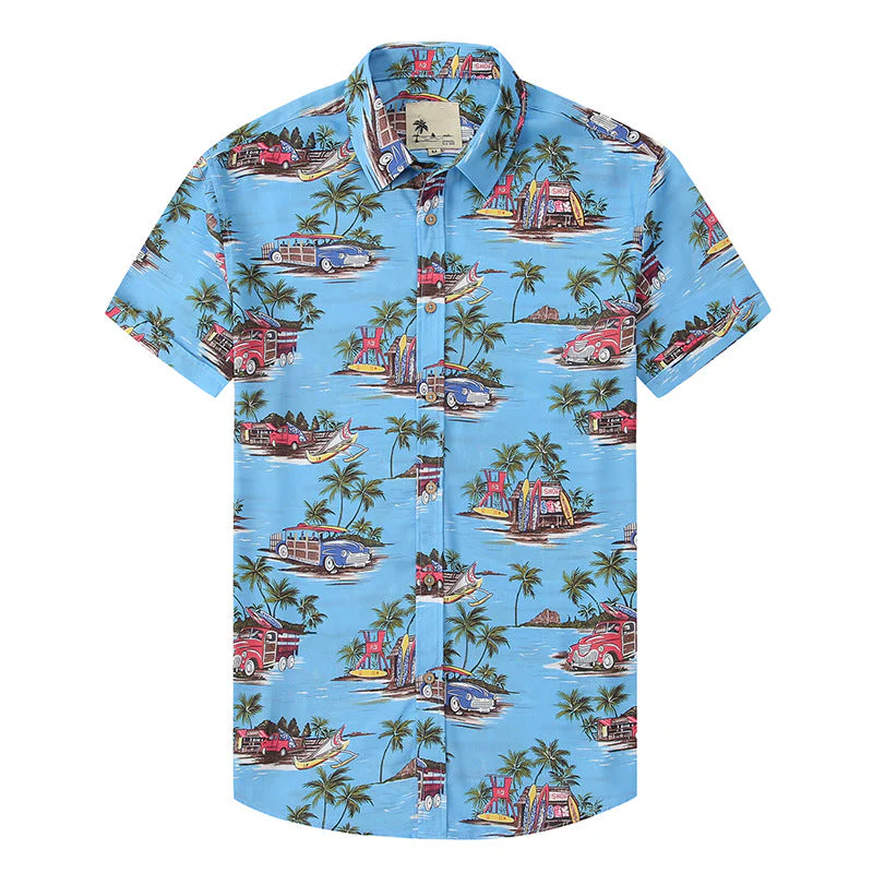 Men's Casual Lapel Print Shirt - Image 7