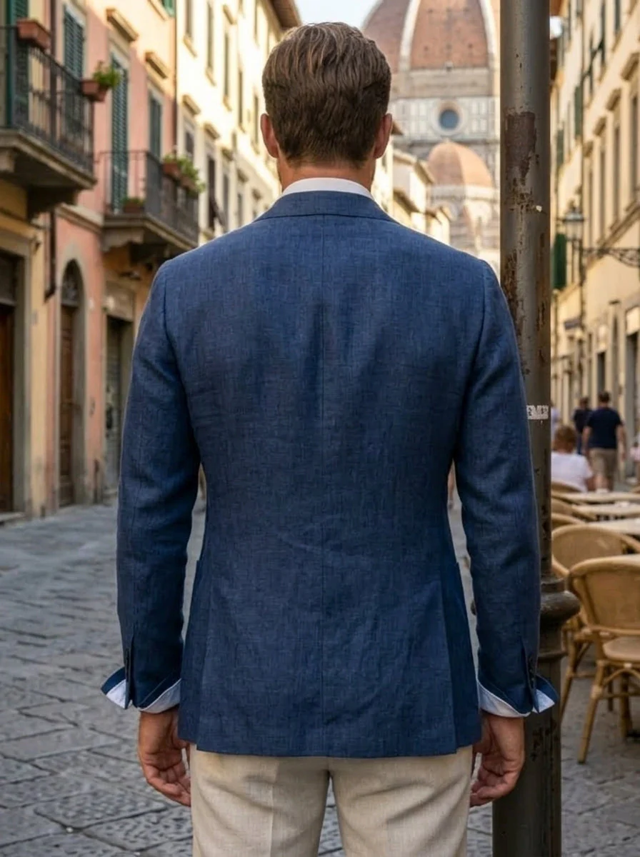 Men's Casual Single-Breasted Two-Buttons Long Sleeves Jacket - Image 2
