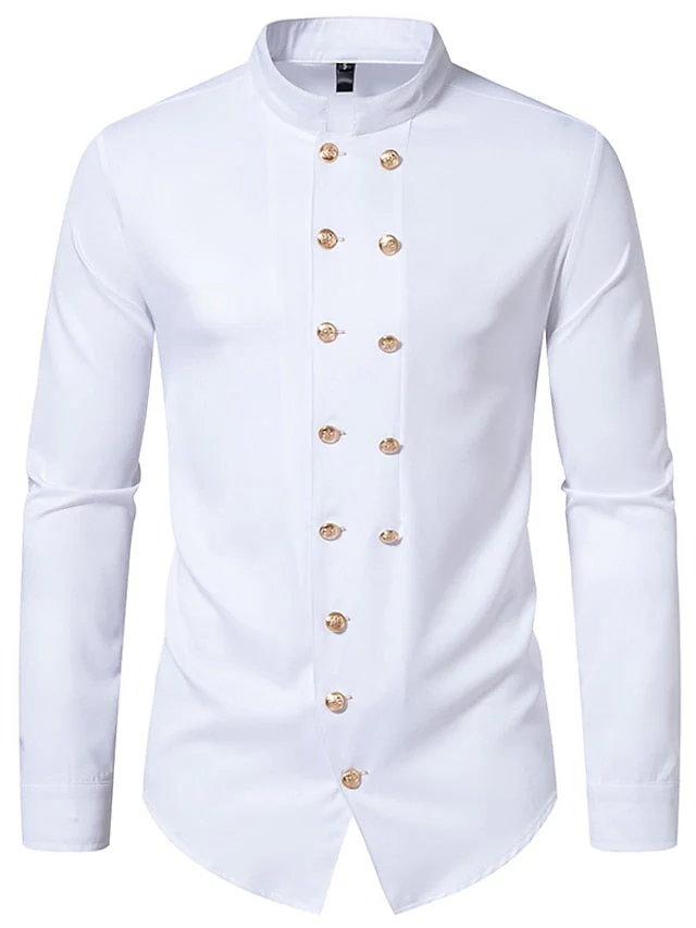 Men's Classic Long Sleeves Solid Colour Shirt