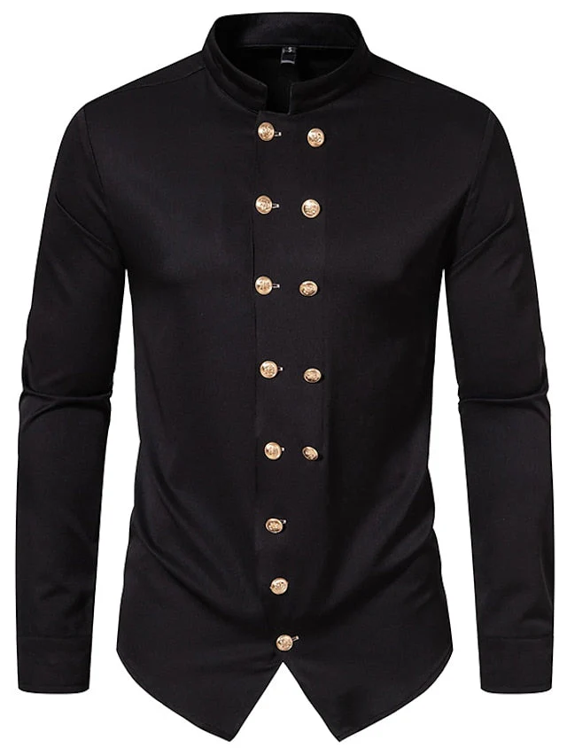Men's Classic Long Sleeves Solid Colour Shirt - Image 4