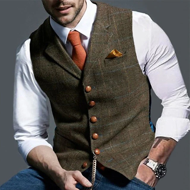 Men's Fashion Single Breasted More-buttons Vest - Image 3