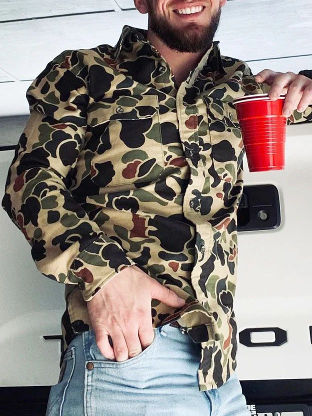 Men's Loose Long Sleeves Casual Striped Shirt with 3D Floral Pattern - Image 13