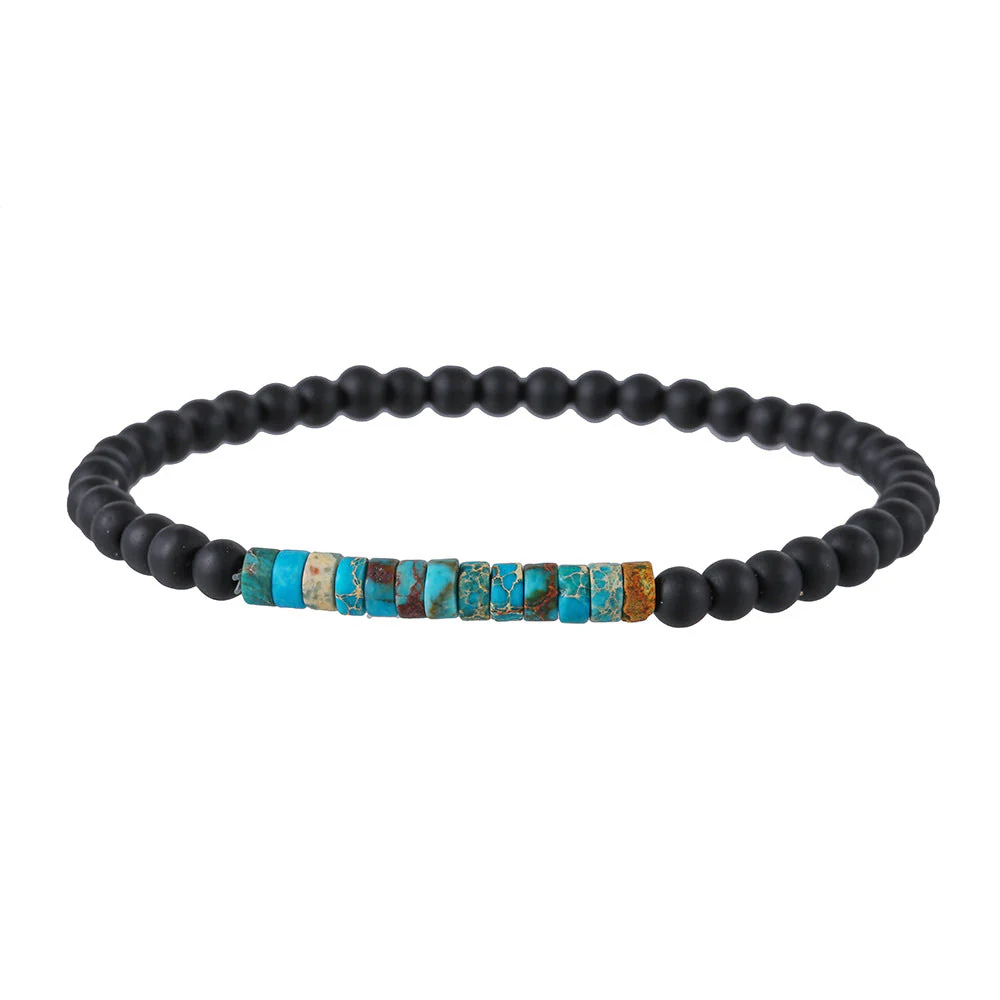Men's Minimalist Turquoise Wooden Beads Trendy Funky Premium Bracelet Accessories - Image 19