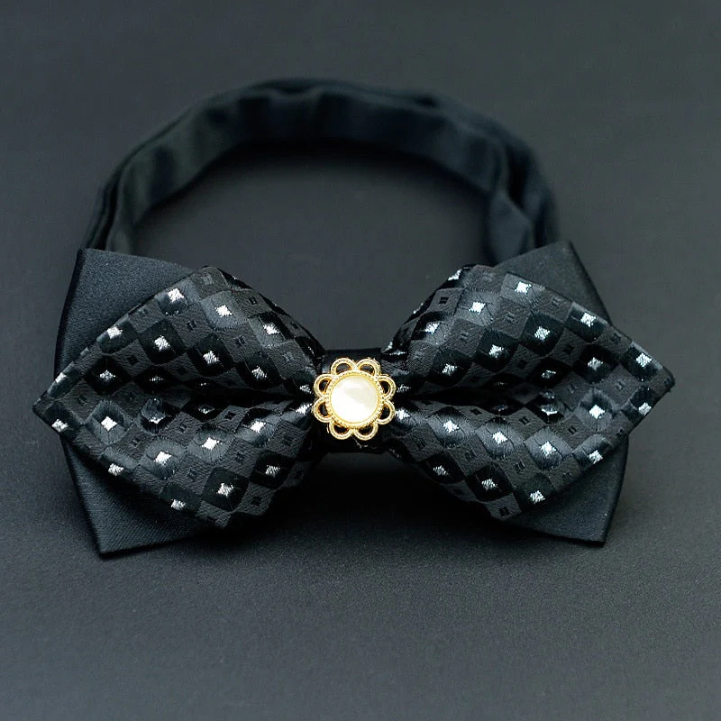 Men's Pre-Tied Adjustable Bow Tie Plaid Wedding Birthday Party - Image 6