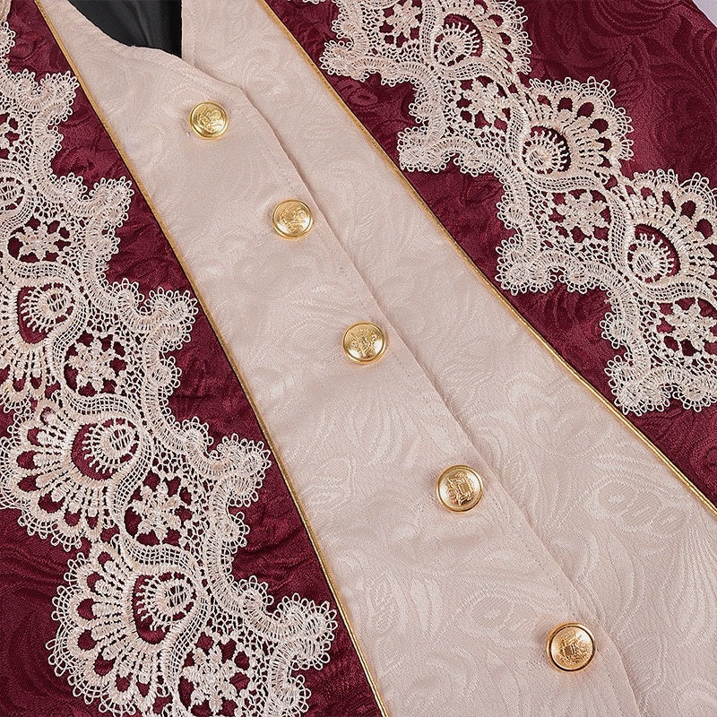 Men's Punk & Gothic Medieval Tailcoat Prince Nobleman Royal Halloween Masquerade Coat - Image 9