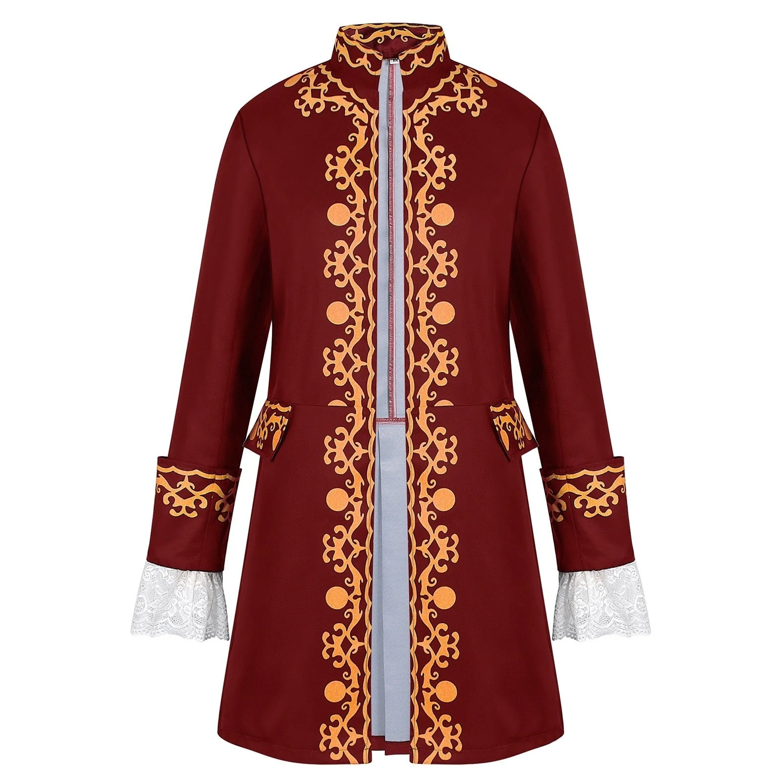 Men's Retro Vintage Punk Medieval Renaissance Steampunk Jacket - Image 3