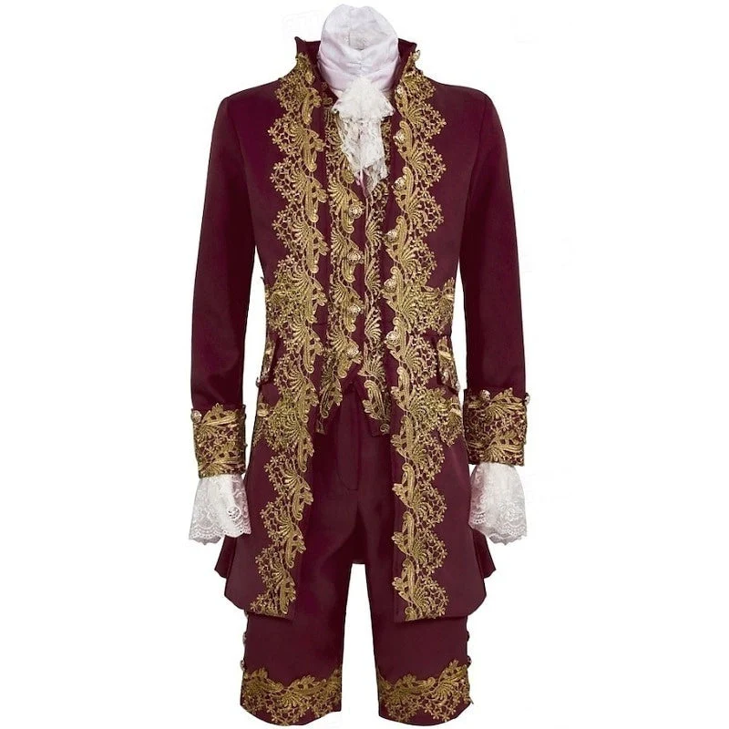 Men's Royal Halloween Carnival Performance Party Baroque Victorian Rococo Outfits - Image 4