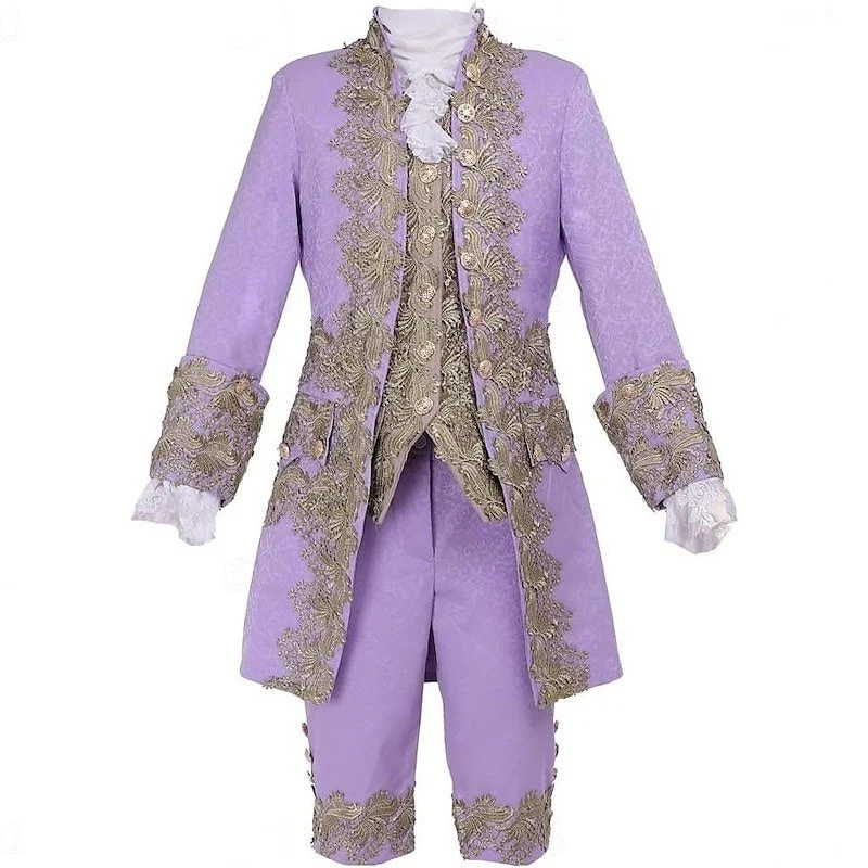 Men's Royal Halloween Carnival Performance Party Baroque Victorian Rococo Outfits - Image 5