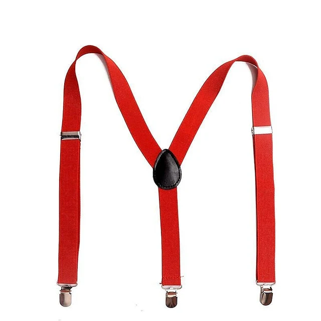 Men's Solid colour Suspender Polyester Nylon Metal Buck - Image 4