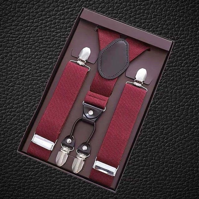 Men's Solid colour Suspender Polyester Nylon Metal Buckle - Image 2