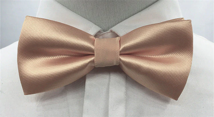 Men's Solid coloured Bow Tie Fashion Work Wedding Formal Classic Retro Bow - Image 2