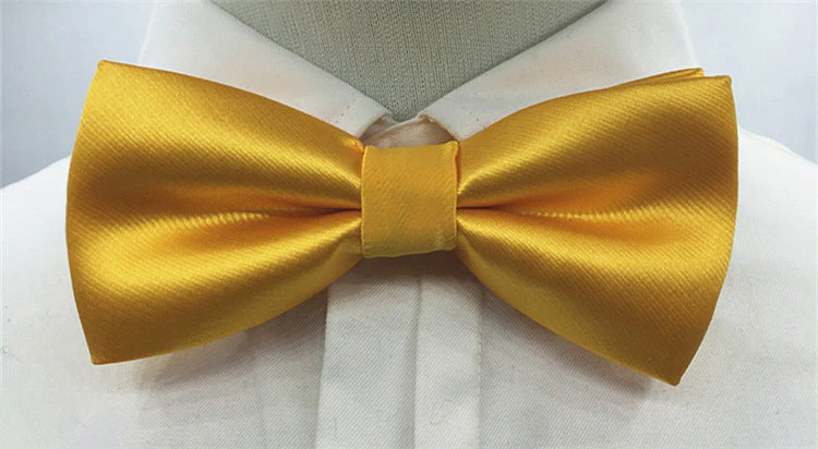 Men's Solid coloured Bow Tie Fashion Work Wedding Formal Classic Retro Bow - Image 7