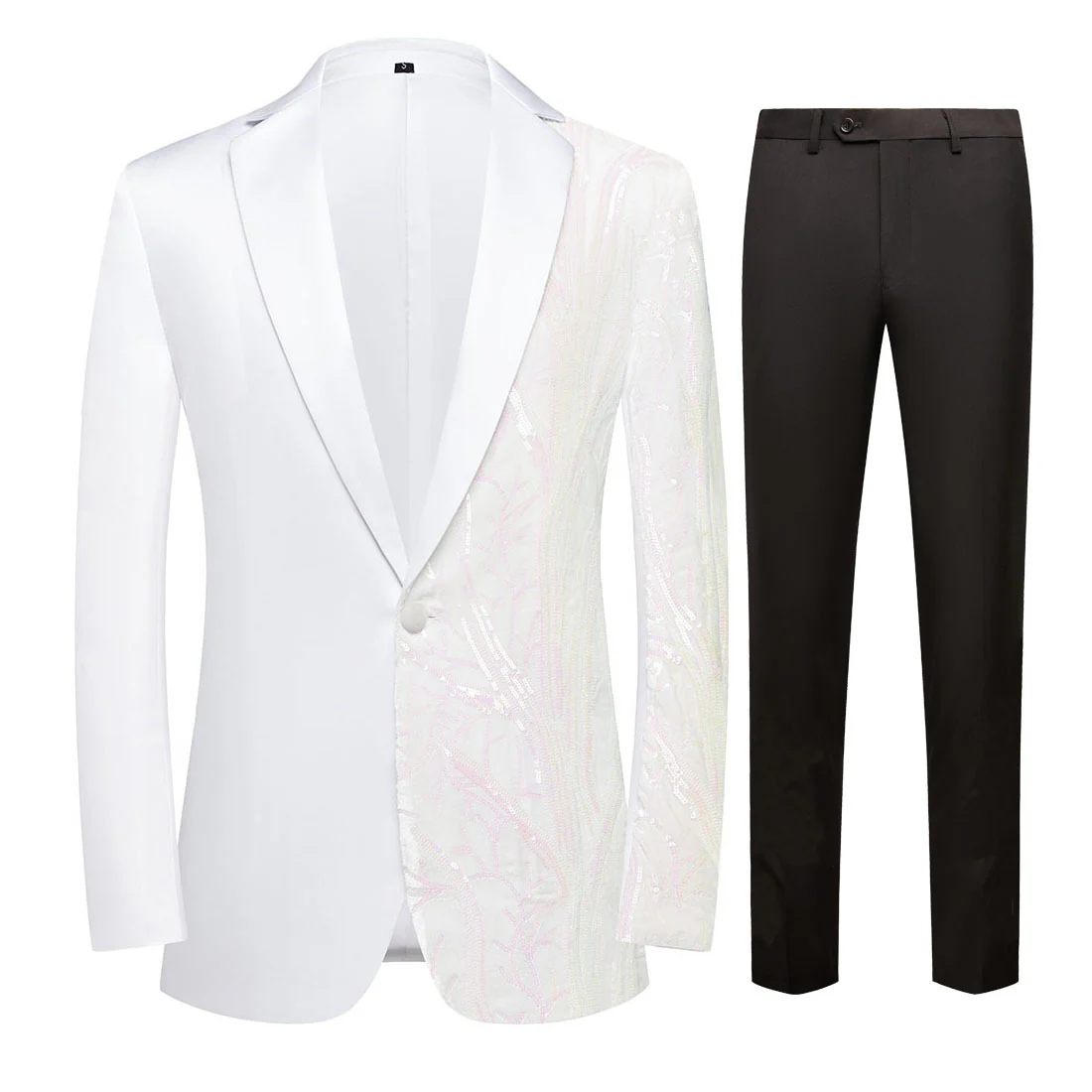 Men's Standard Fit Single Breasted One-button 2 Pieces Party Suits - Image 12
