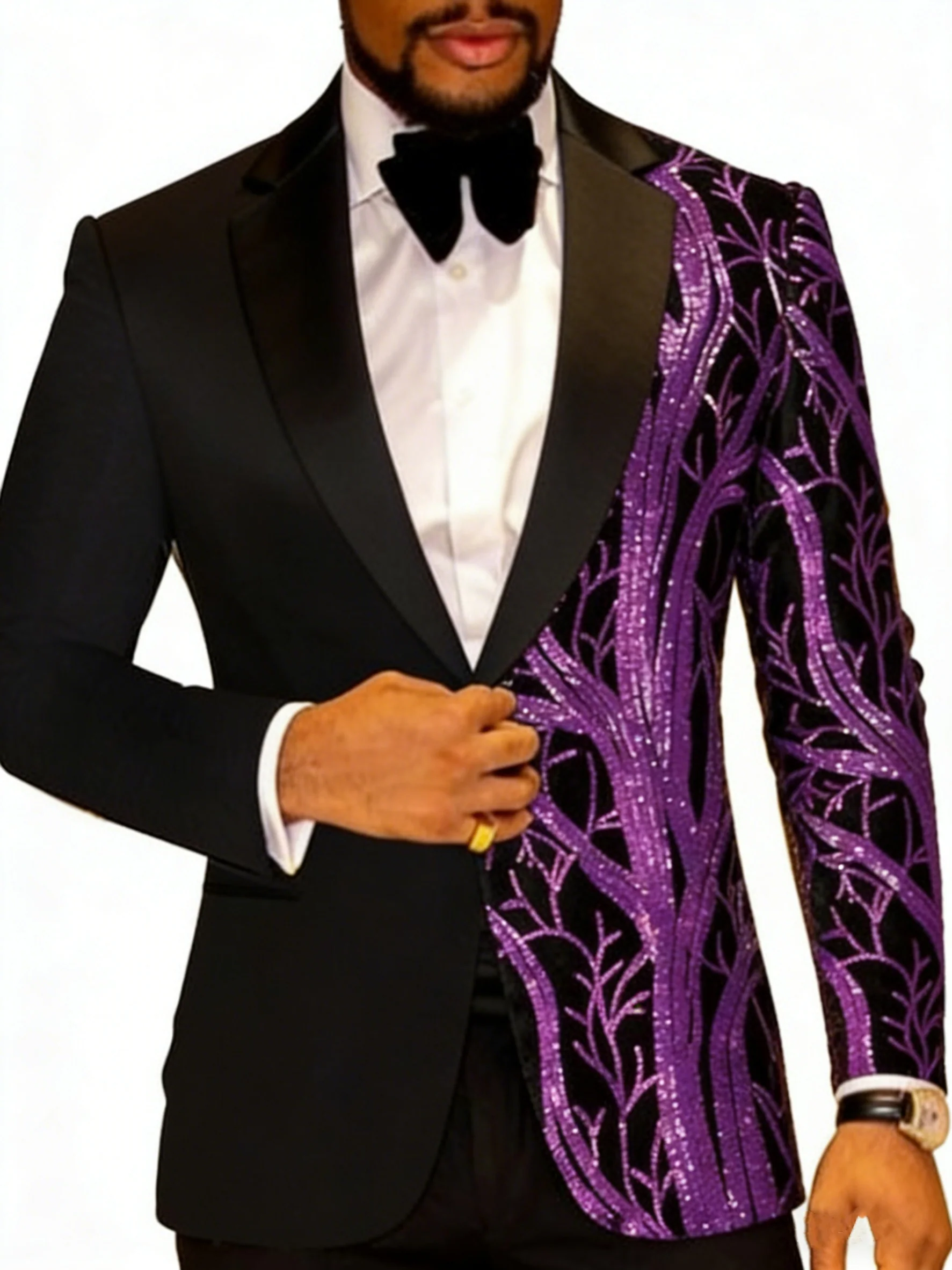 Men's Standard Fit Single Breasted One-button 2 Pieces Party Suits - Image 5