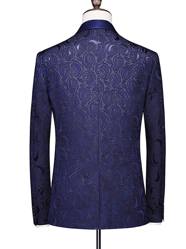 Men's Standard Fit Single Breasted One-button 3 Pieces Wedding Suits - Image 2